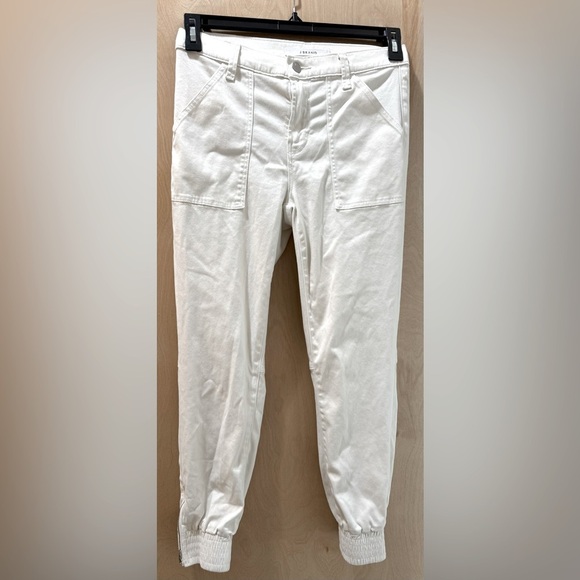 J Brand Arkin Zip Ankle White Joggers - Picture 5 of 11